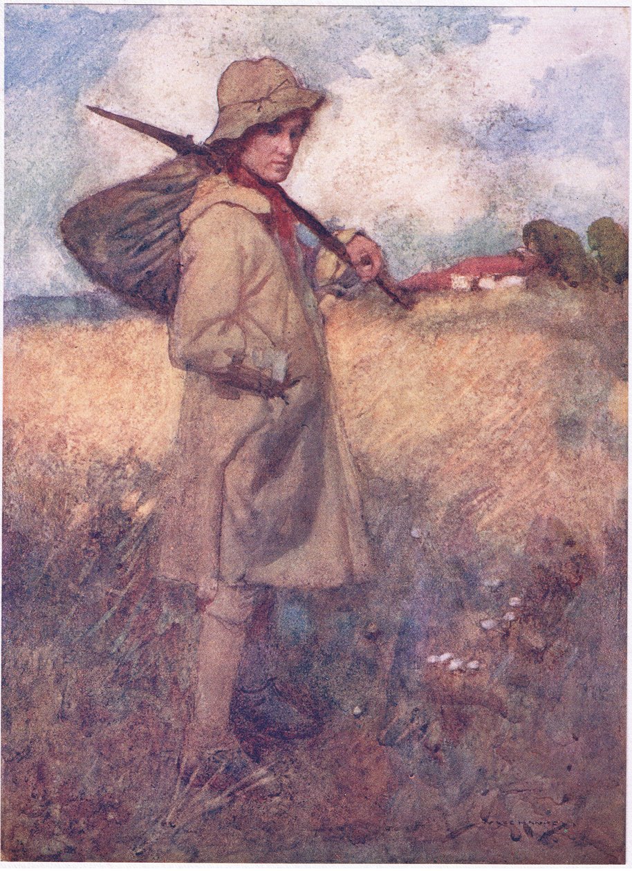 Był czas, zanim zaczął się smutek Anglii, kiedy każdy pień ziemi utrzymywał swojego człowieka (litografia kolorowa) autorstwa William Lee Hankey