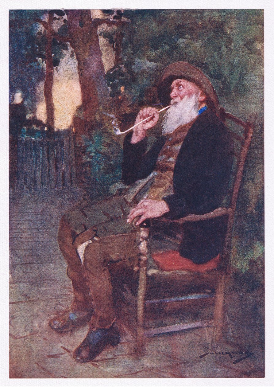 Jak szczęśliwy jest ten, kto wieńczy w takich odcieniach młodzieńca pracy wiekiem spokoju (litografia kolorowa) autorstwa William Lee Hankey