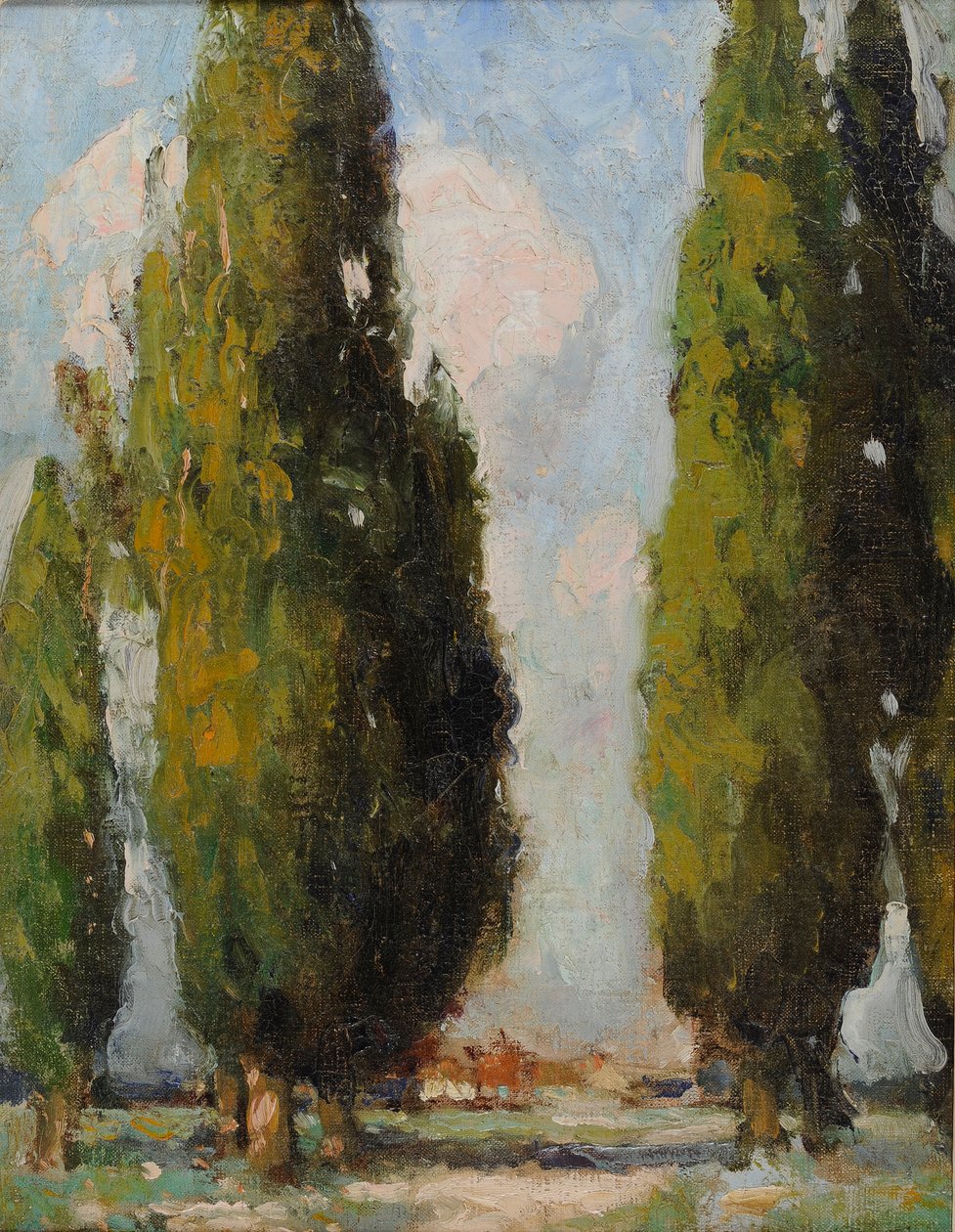 Topole lombardzkie (olej na płótnie) autorstwa William Lee Hankey