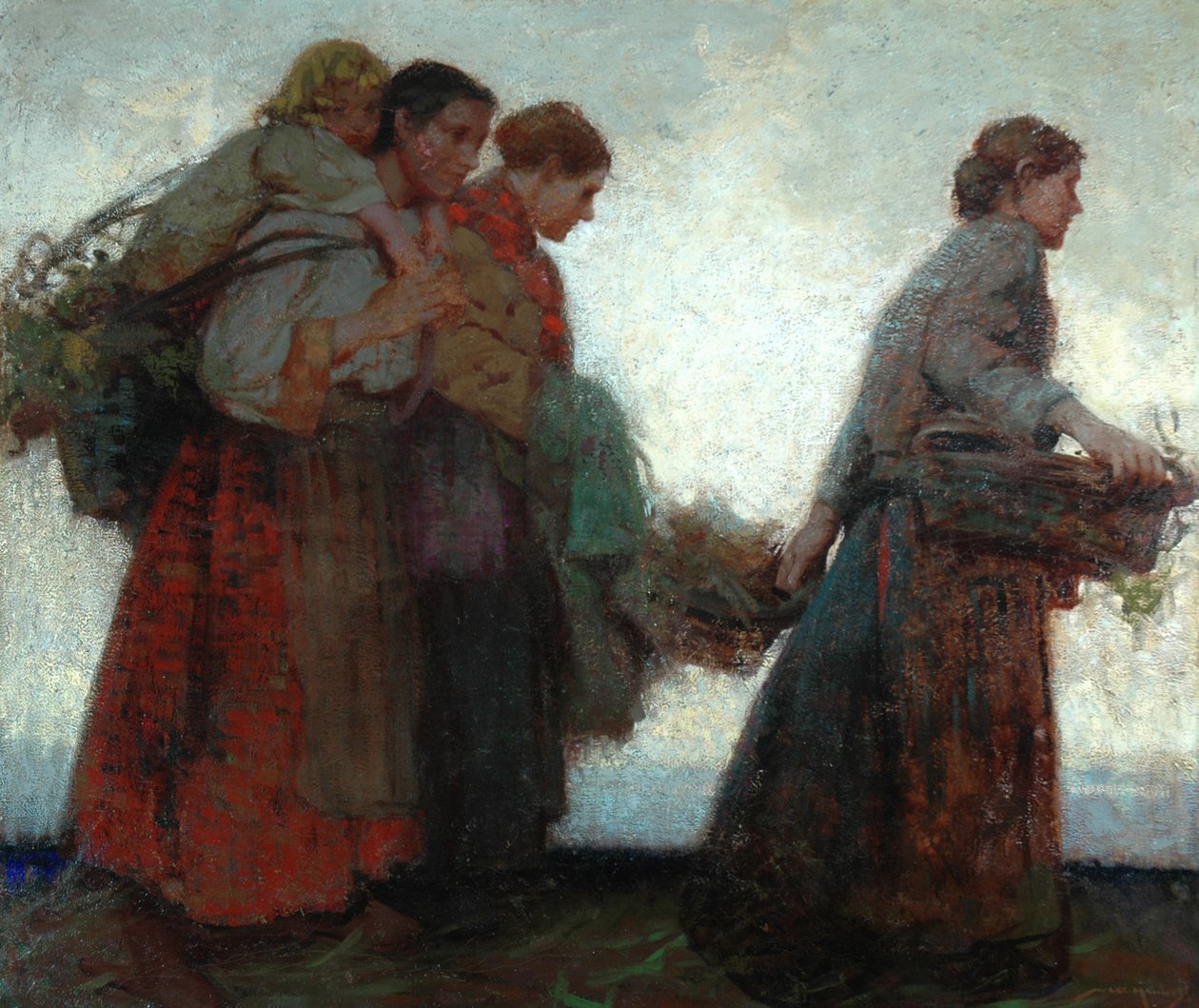 Na groblach (olej na płótnie) autorstwa William Lee Hankey