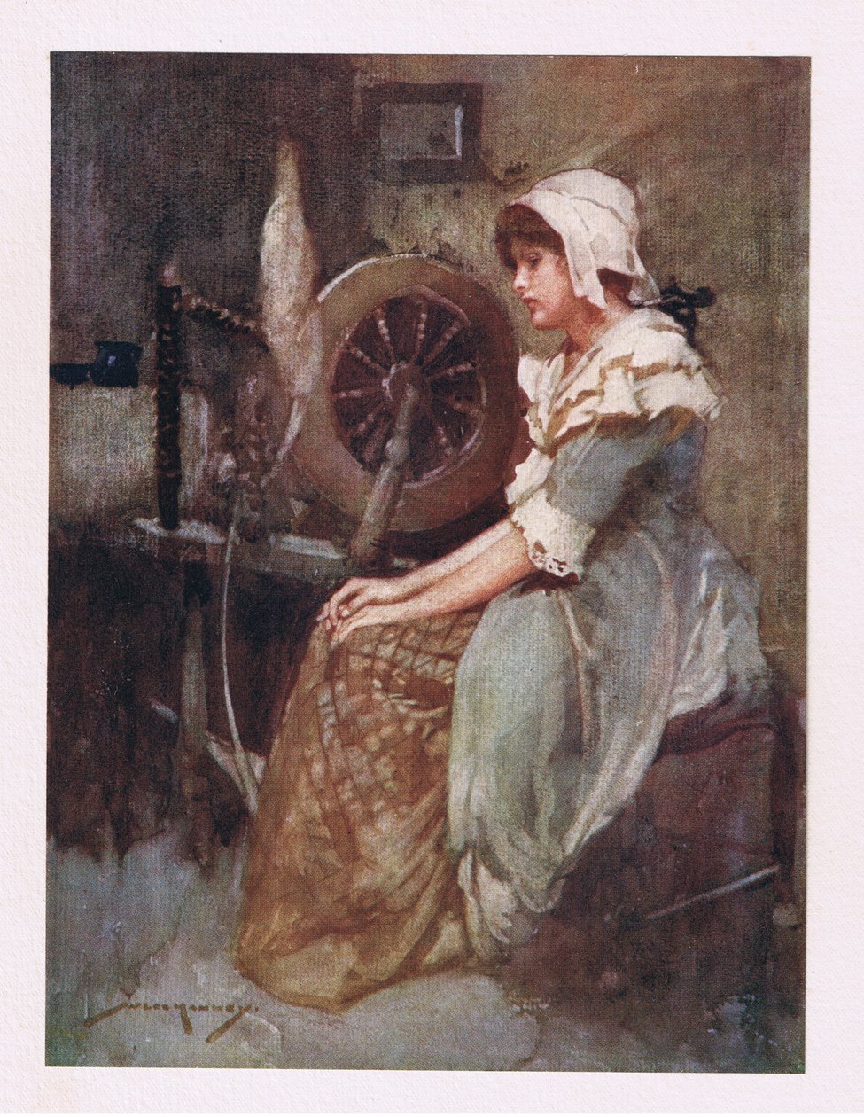 Zostawiła swoje koło i szaty wiejskiego brązu (kolor litowy) autorstwa William Lee Hankey