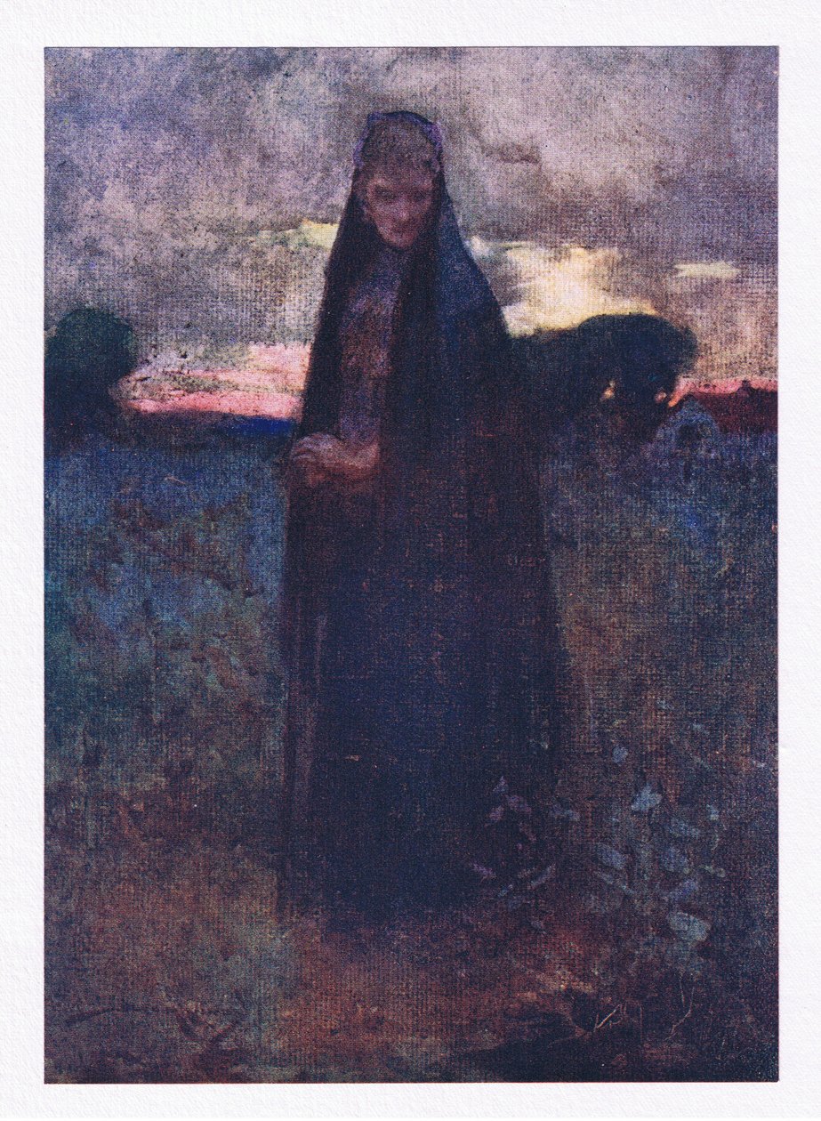 Wyjechała tylko z całego nieuzbrojonego pociągu, smutny historyk zamyślonej równiny (litografia kolorowa) autorstwa William Lee Hankey