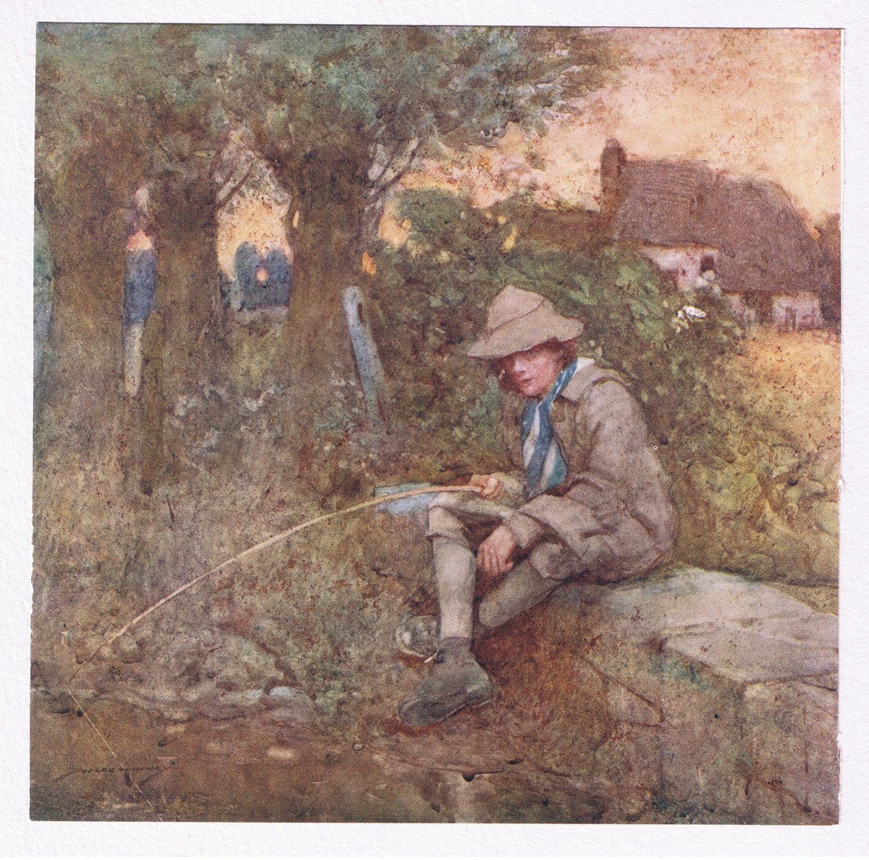 Te zdrowe sporty, które zdobiły spokojną scenę (kolorowa litografia) autorstwa William Lee Hankey