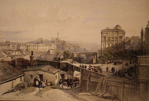 Edynburg z kopca (kolor lito) autorstwa William Leighton Leitch
