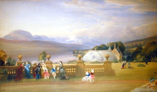 Ogród Pana Muira na Gareloch (akwarela na papierze) autorstwa William Leighton Leitch