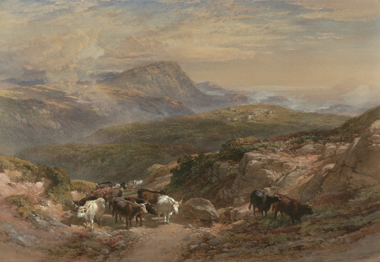 Scena na Wyżynie, XIX wiek autorstwa William Leighton Leitch