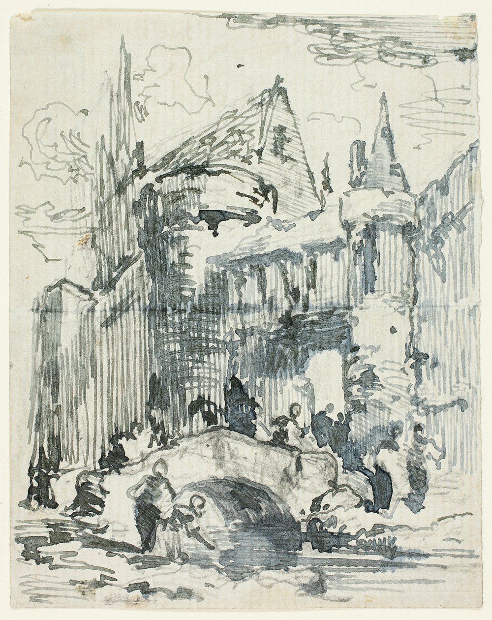 Most miejski i portal autorstwa William Leighton Leitch