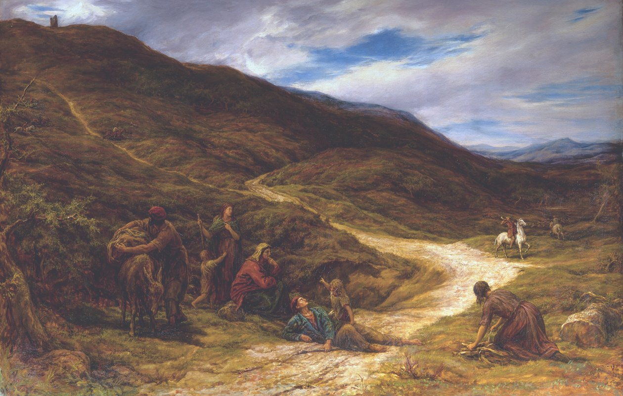 Nad wrzosowiskiem „Róg, róg, pożądliwy, pożądliwy róg” autorstwa William Linnell