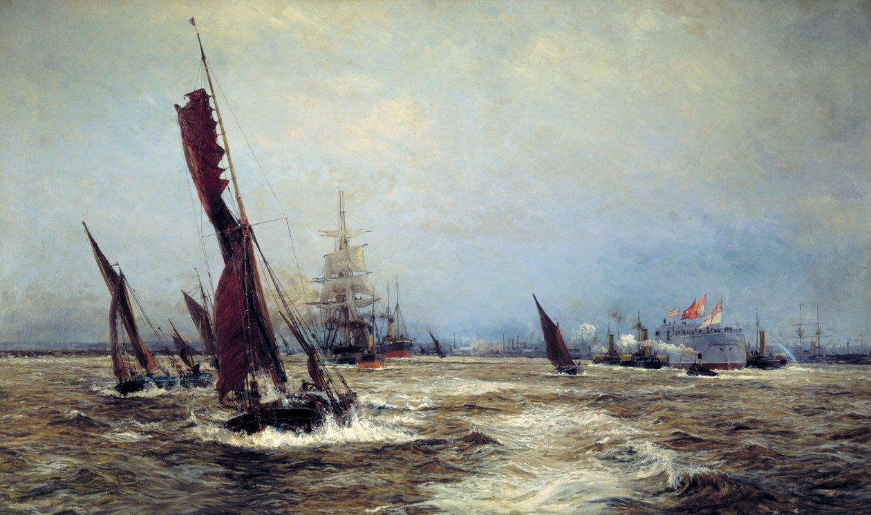 „Handel i siła morska”, 1898 autorstwa William Lionel Wyllie