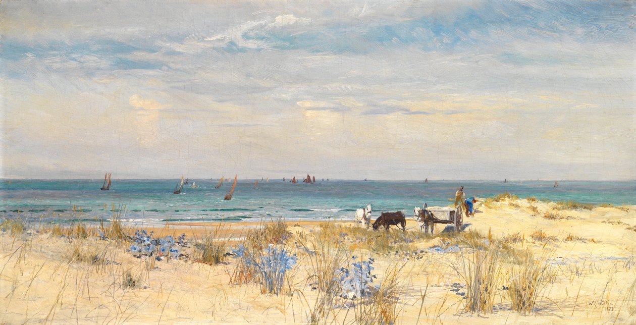 Zbieranie ziemi i morza, 1873 autorstwa William Lionel Wyllie