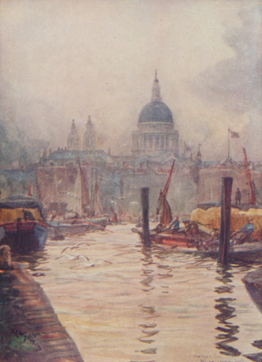 Katedra św. Pawła, Londyn, 1910 autorstwa William Lionel Wyllie