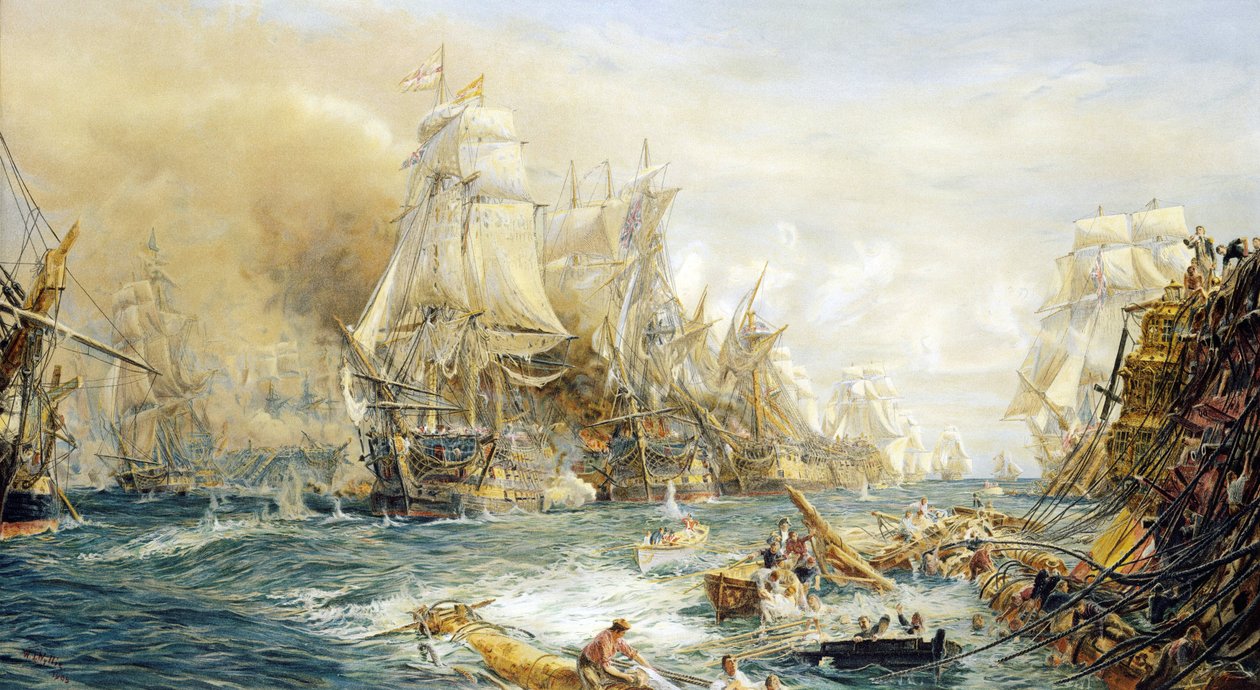 Bitwa pod Trafalgarem, 21 października o 14:30 autorstwa William Lionel Wyllie