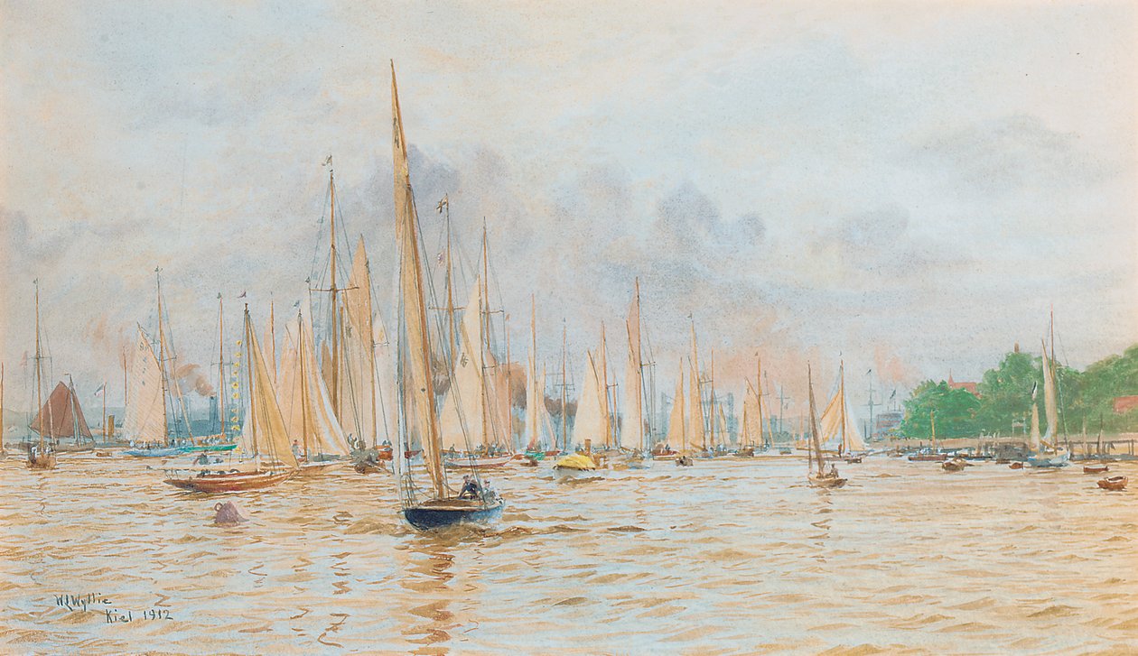 Regaty w Kilonii autorstwa William Lionel Wyllie