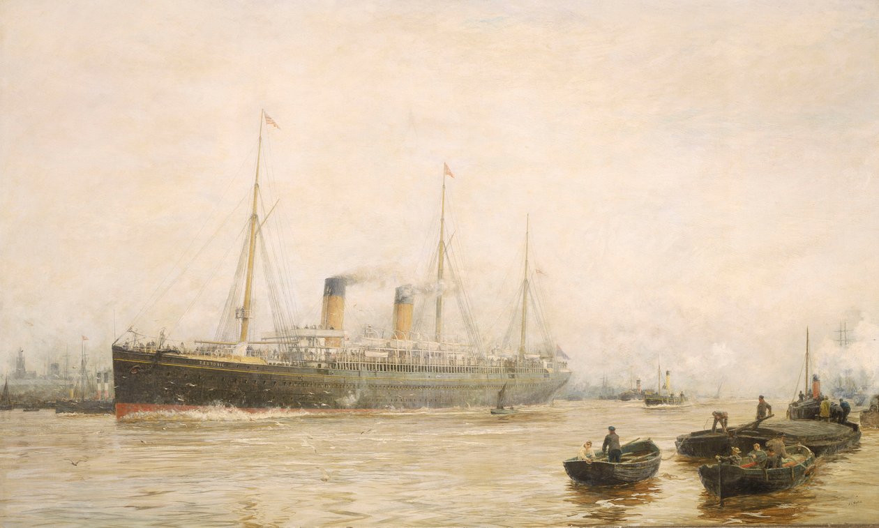 Teutończycy opuszczają Liverpool autorstwa William Lionel Wyllie
