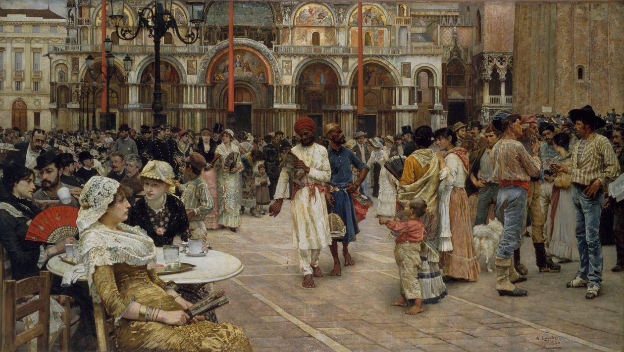 Piazza di San Marco, Wenecja, 1883 r. autorstwa William Logsdail