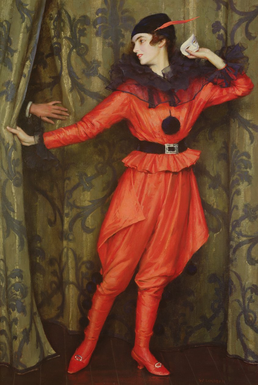 Córka artystów Mary jako Pierrot autorstwa William Logsdail