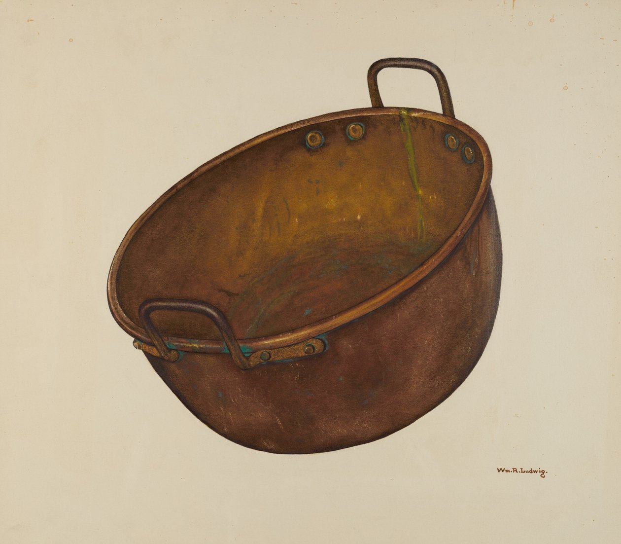 Miedziane naczynie na cukierki 1939. autorstwa William Ludwig