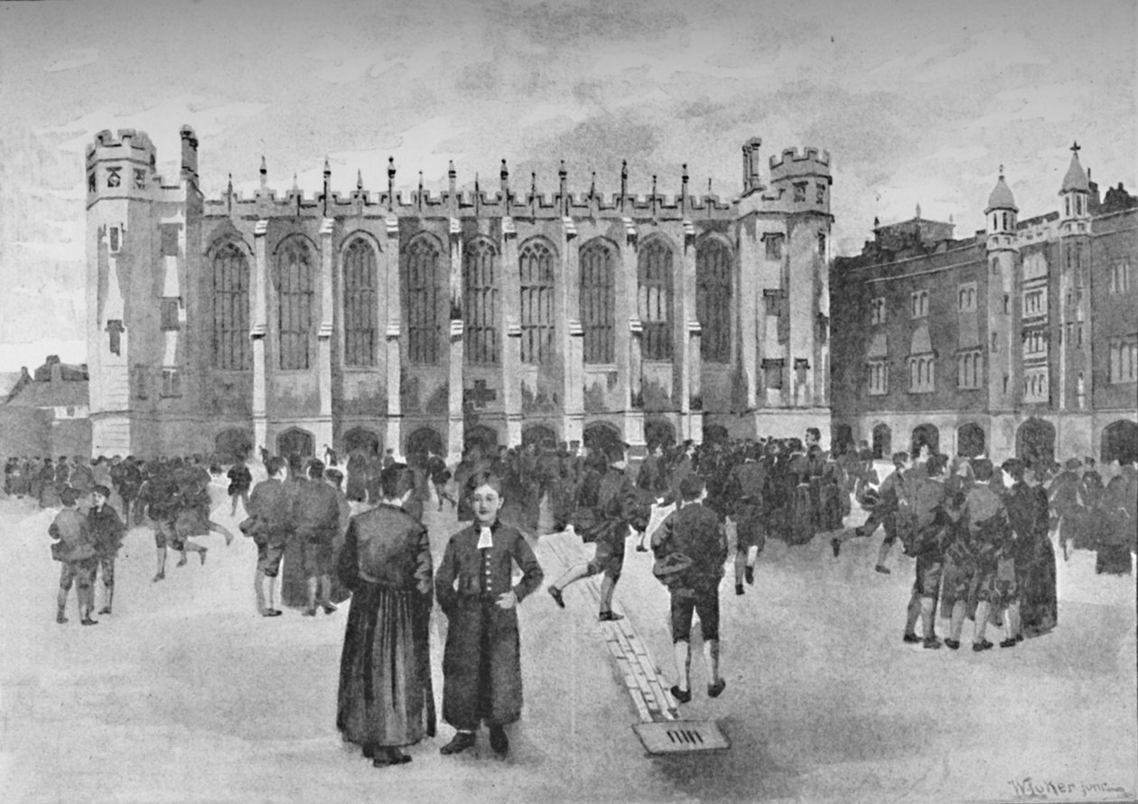 Szpital Chrystusa, Newgate Street – Chłopcy na placu zabaw, 1891 autorstwa William Luker