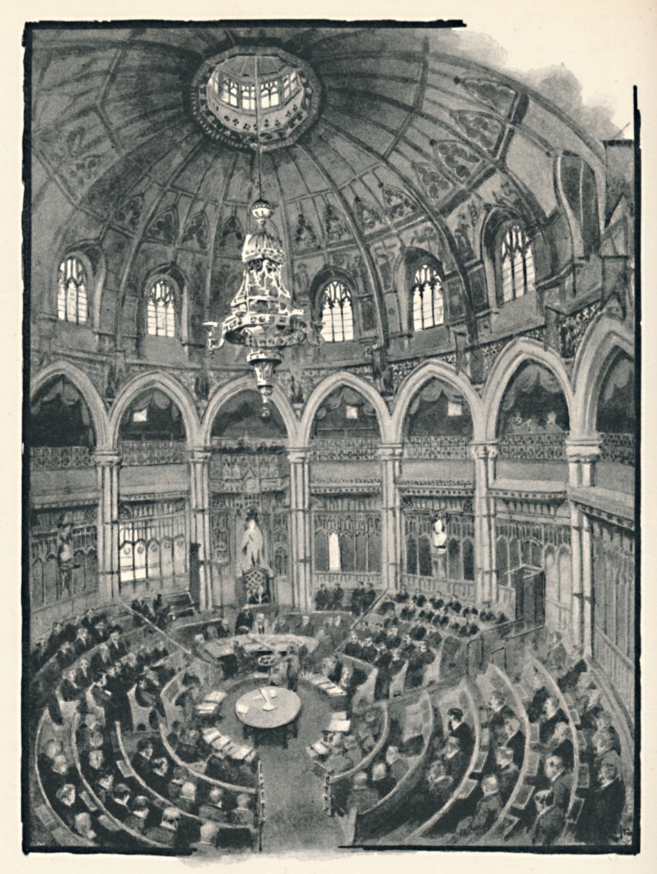 Guildhall - Sala Rady, 1891 autorstwa William Luker