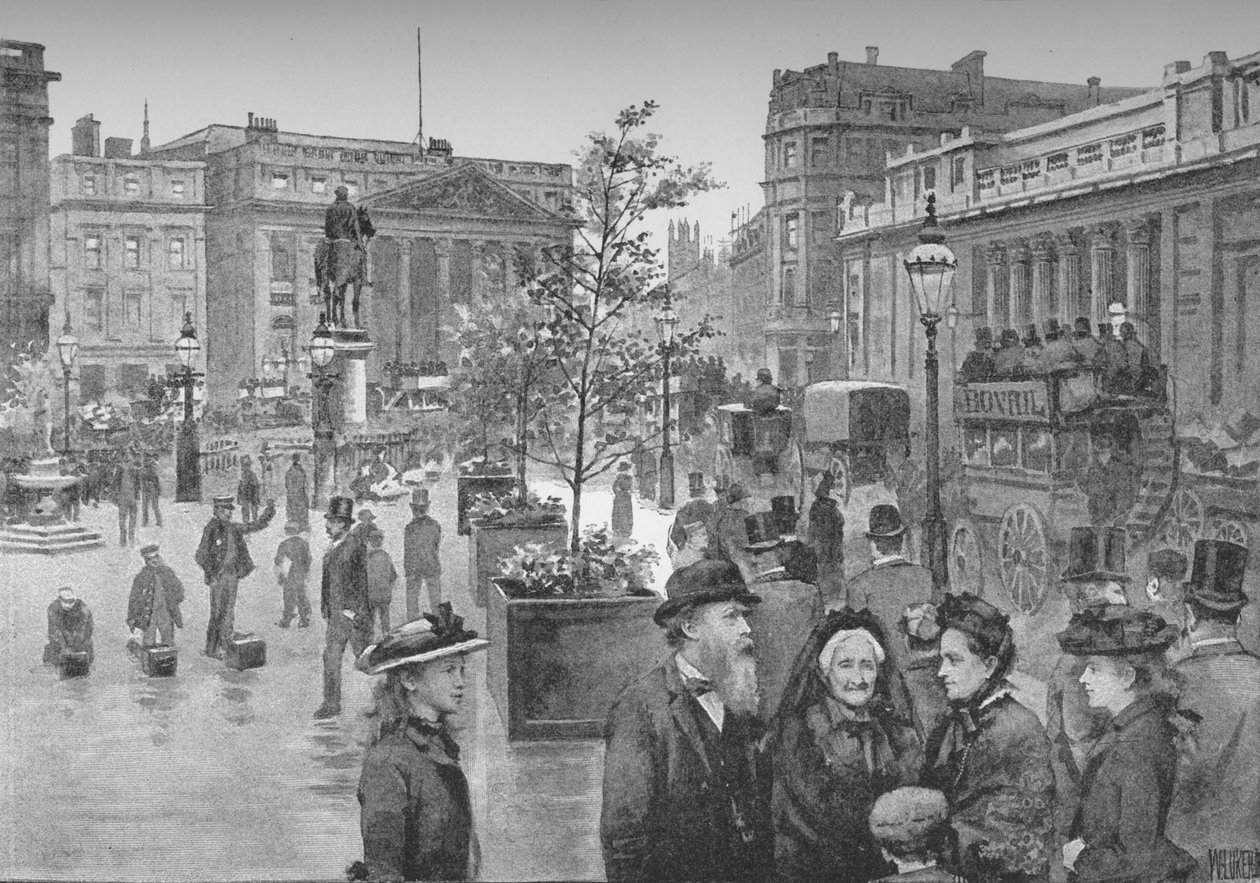 Dwór i Bank Anglii, 1891 autorstwa William Luker