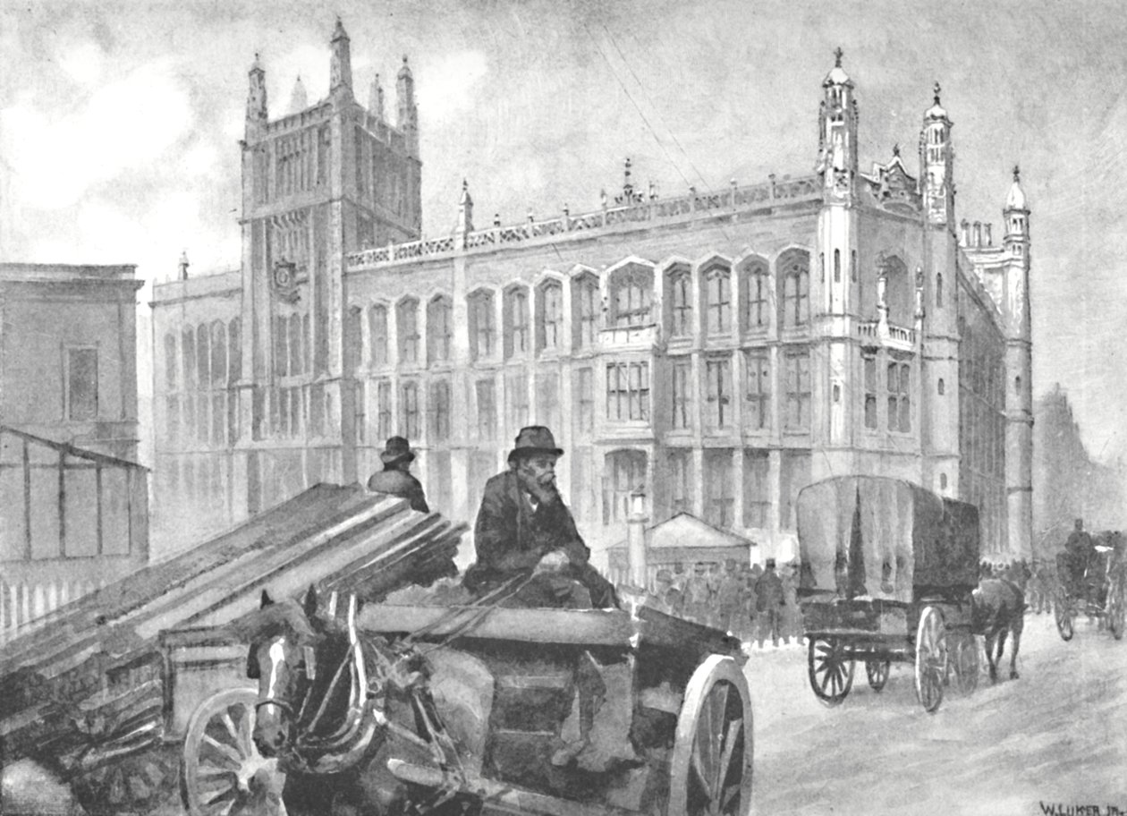 Biuro metrykalne, Fetter Lane, 1891 autorstwa William Luker