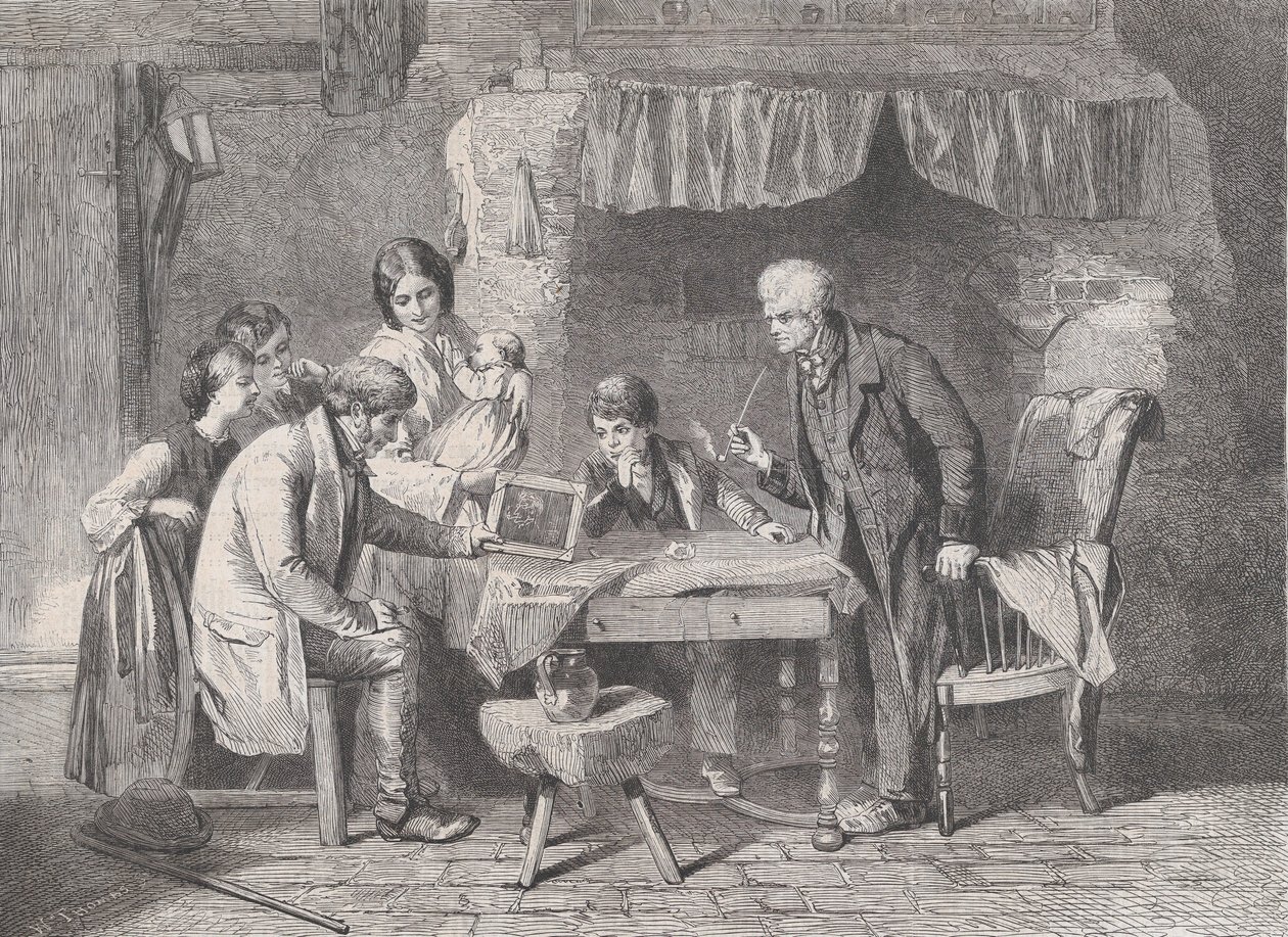 Portret dziadka, z Illustrated London News, 4 stycznia 1862. autorstwa William Luson Thomas