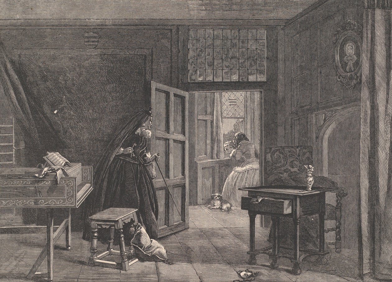 Powrót Duenny, z Illustrated London News, 19 maja 1860. autorstwa William Luson Thomas