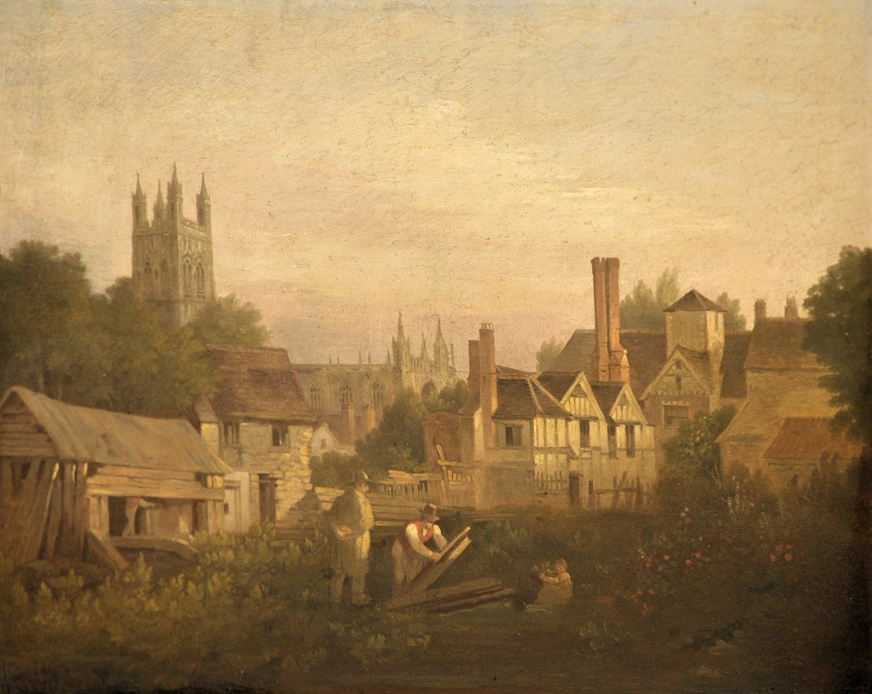 Gloucester z północno-zachodniego, ok.1820 autorstwa William Marlow