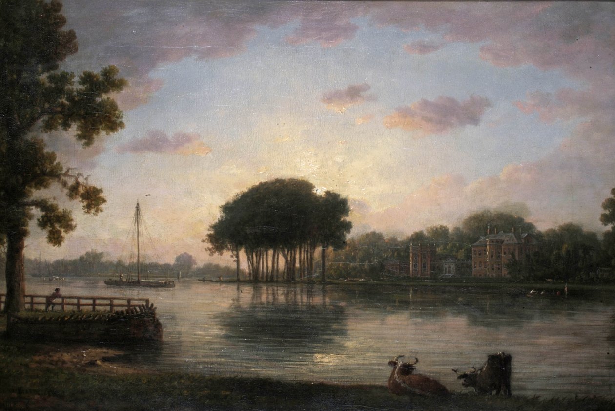 Orleans House, Twickenham, Middlesex, ok. 1800 autorstwa William Marlow