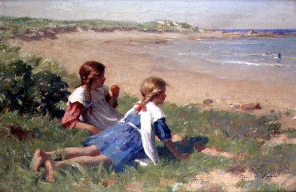 Patrząc na morze (olej na płótnie) autorstwa William Marshall Brown