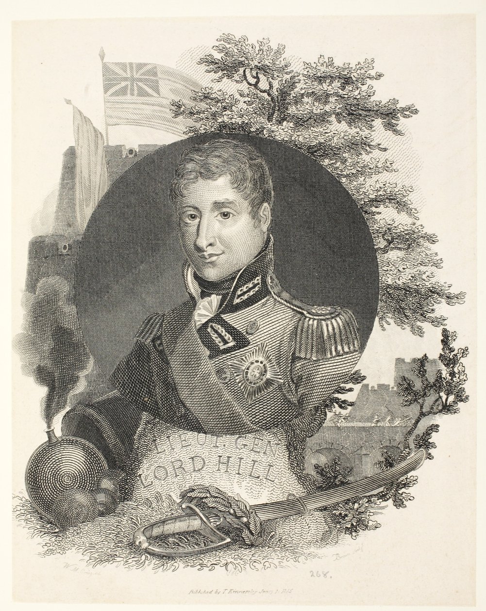 Generał porucznik Lord Hill KB, inż Brown, wyd. Kinnersleya, 1815 r autorstwa William Marshall Craig