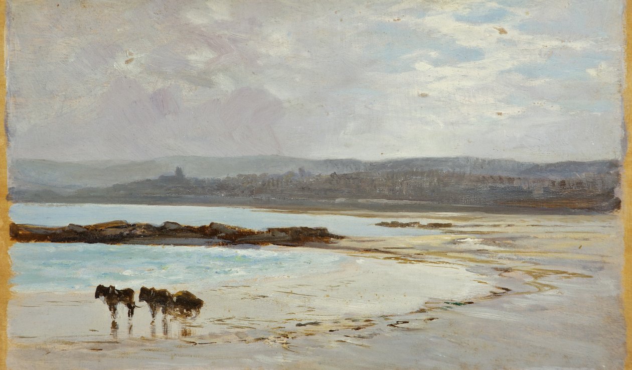 Plaża podczas odpływu: wieczór autorstwa William Matthew Hale