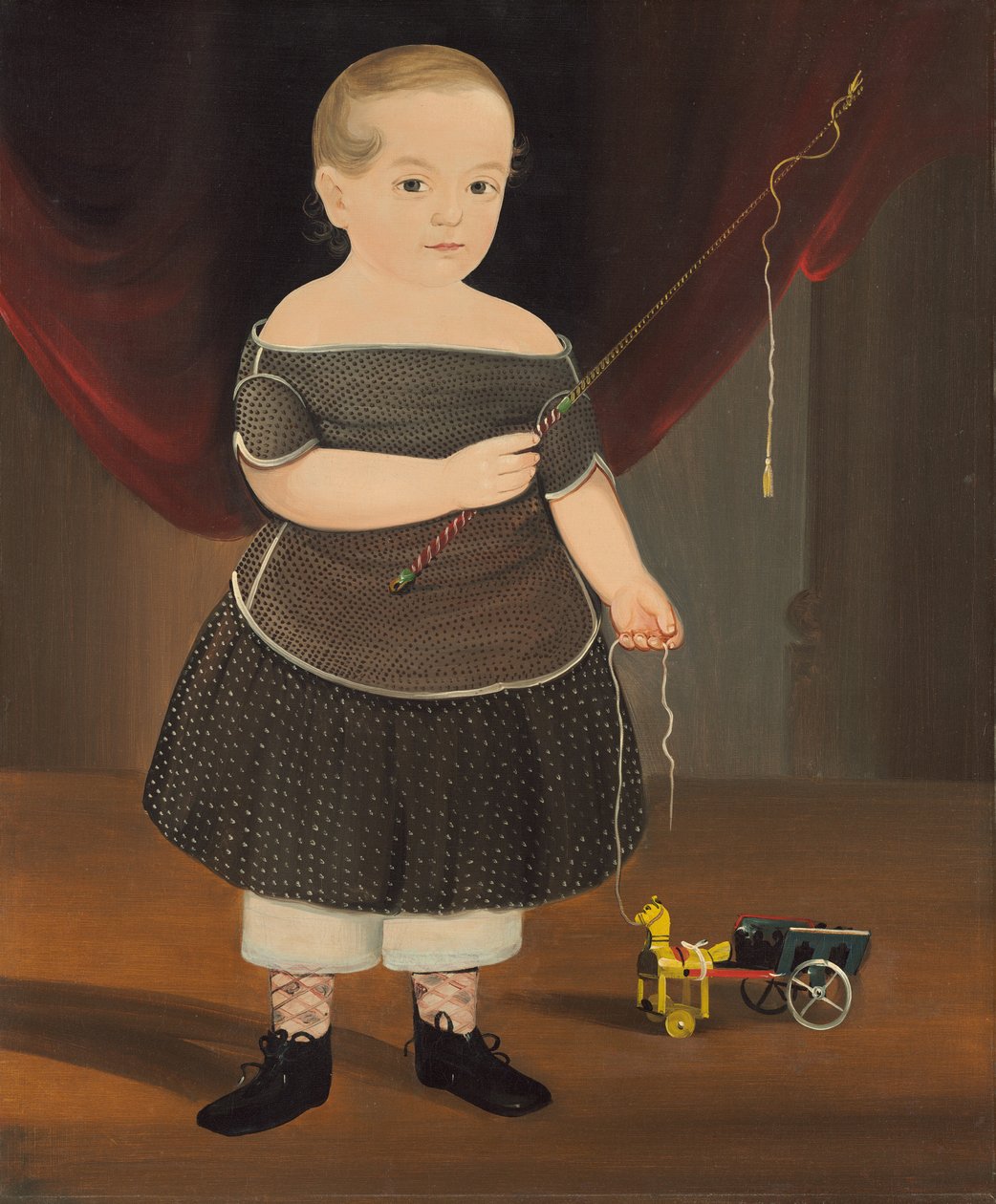 Chłopiec z koniem-zabawką i wozem, ok. 1930 r. 1845. autorstwa William Matthew Prior