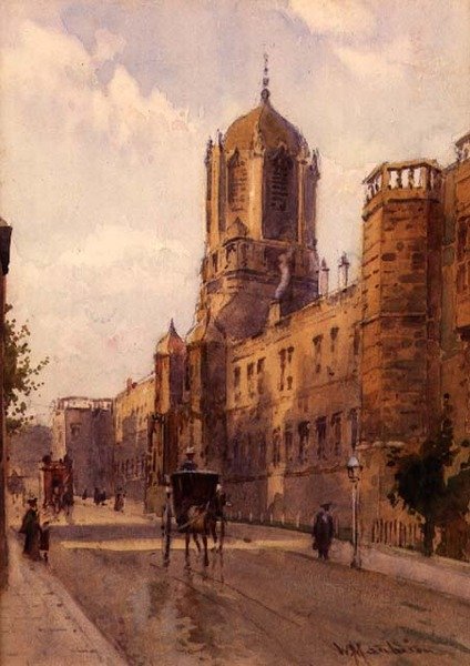 Christ Church, Oxford (akwarela na papierze) autorstwa William Matthison