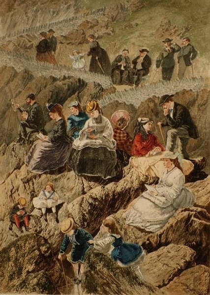 Zwiedzający w Ilfracombe, North Devon autorstwa William McConnell