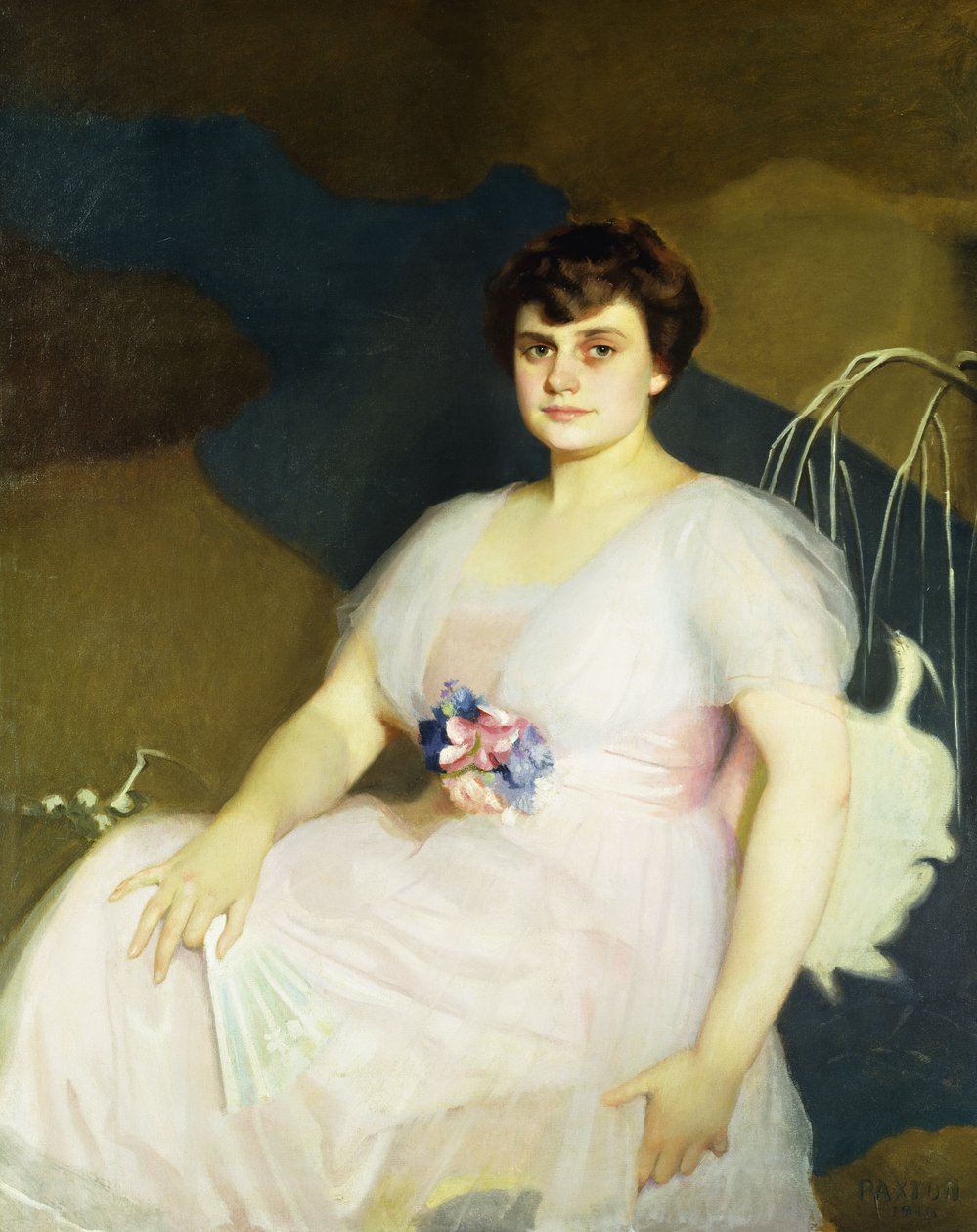 Portret Charlotte Parker Milne autorstwa William McGregor Paxton
