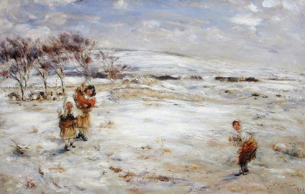 Śnieg w kwietniu (olej na płótnie) autorstwa William McTaggart