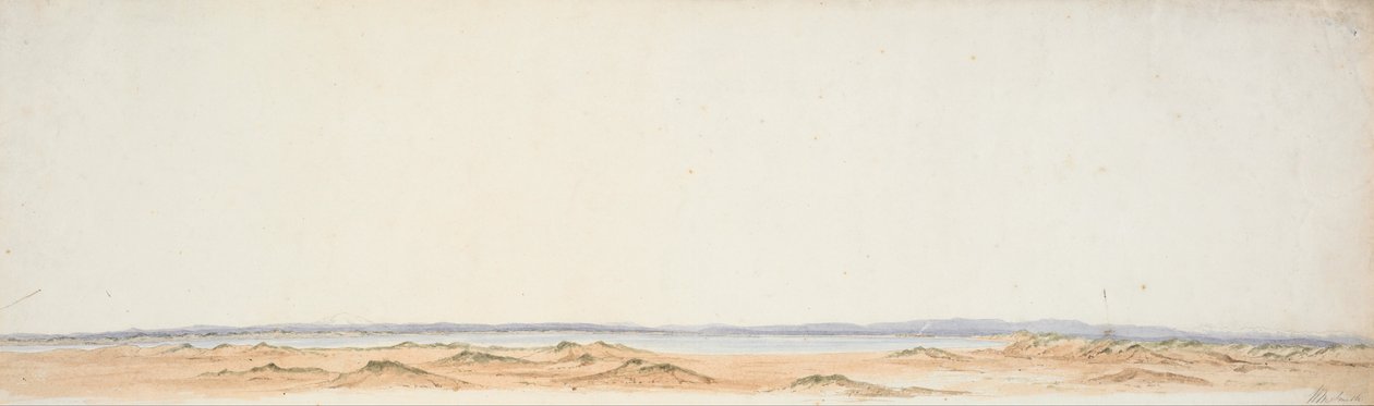 Szkic z południowego brzegu Rangitiki autorstwa William Mein Smith