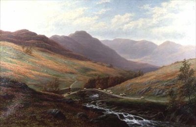 Elter Water i Langdale Pikes, Westmorland autorstwa William Mellor