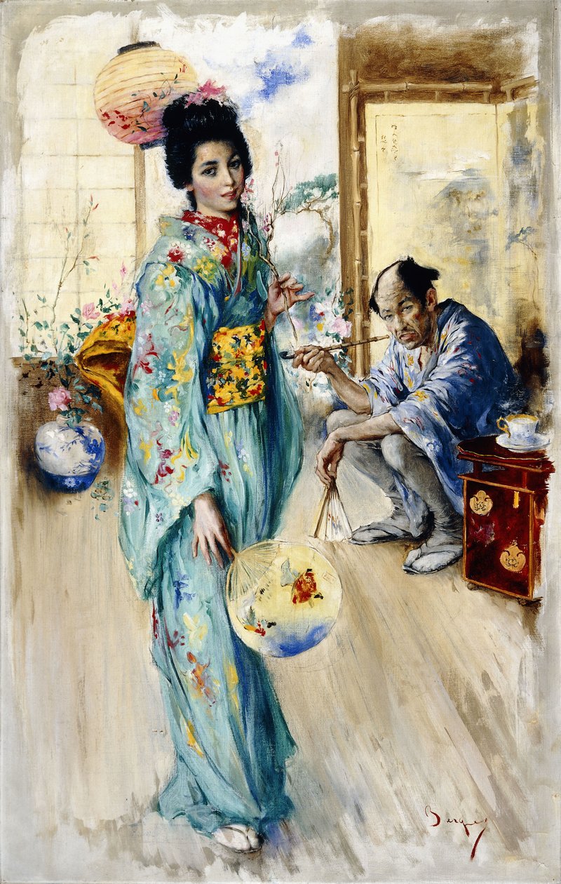 Pani i Sada San (olej na płótnie) autorstwa William Merritt Berger