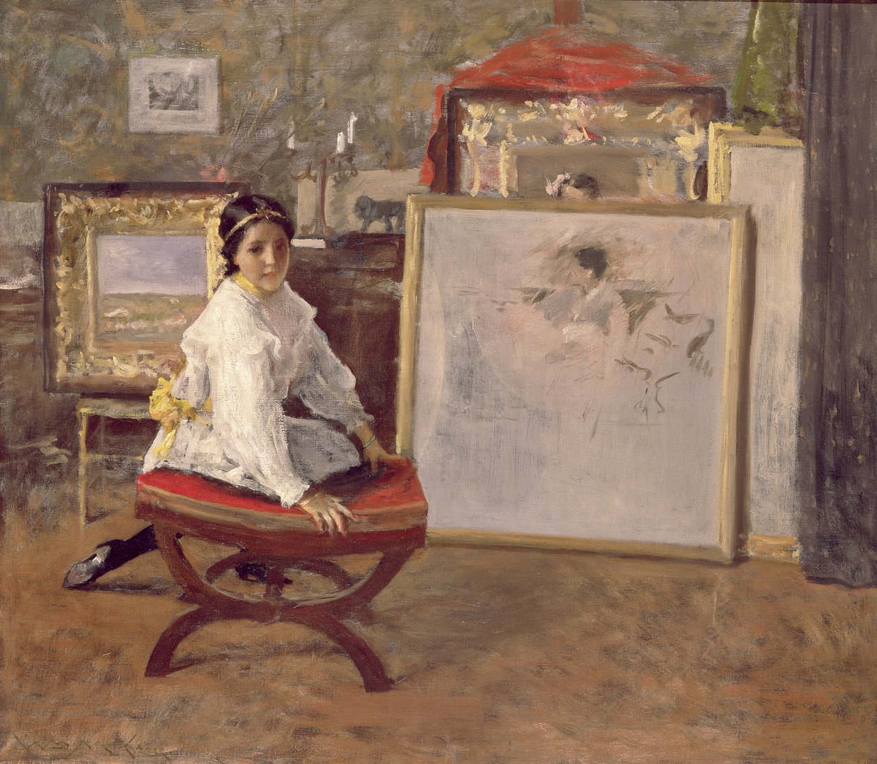 Did You Speak To Me, ok. 1897 (olej na płótnie) autorstwa William Merritt Chase
