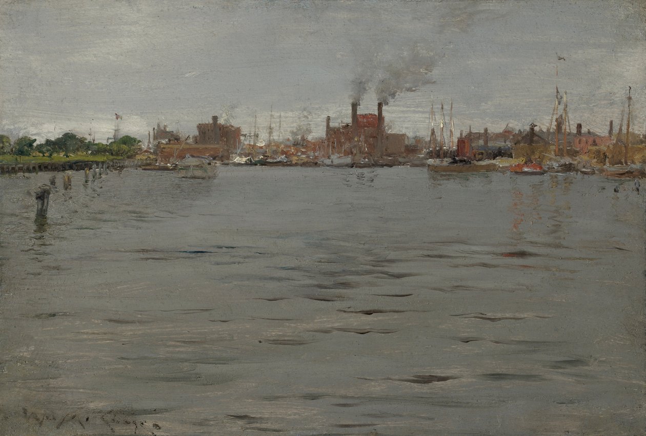 Scena portowa, Brooklyn Docks autorstwa William Merritt Chase