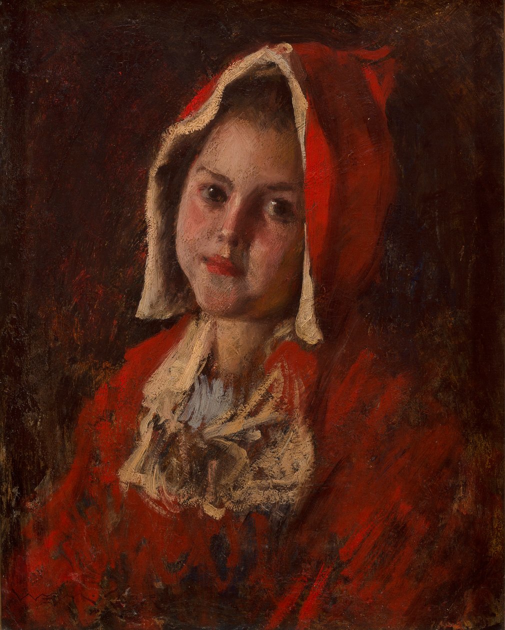 Czerwony Kapturek (olej na płótnie) autorstwa William Merritt Chase