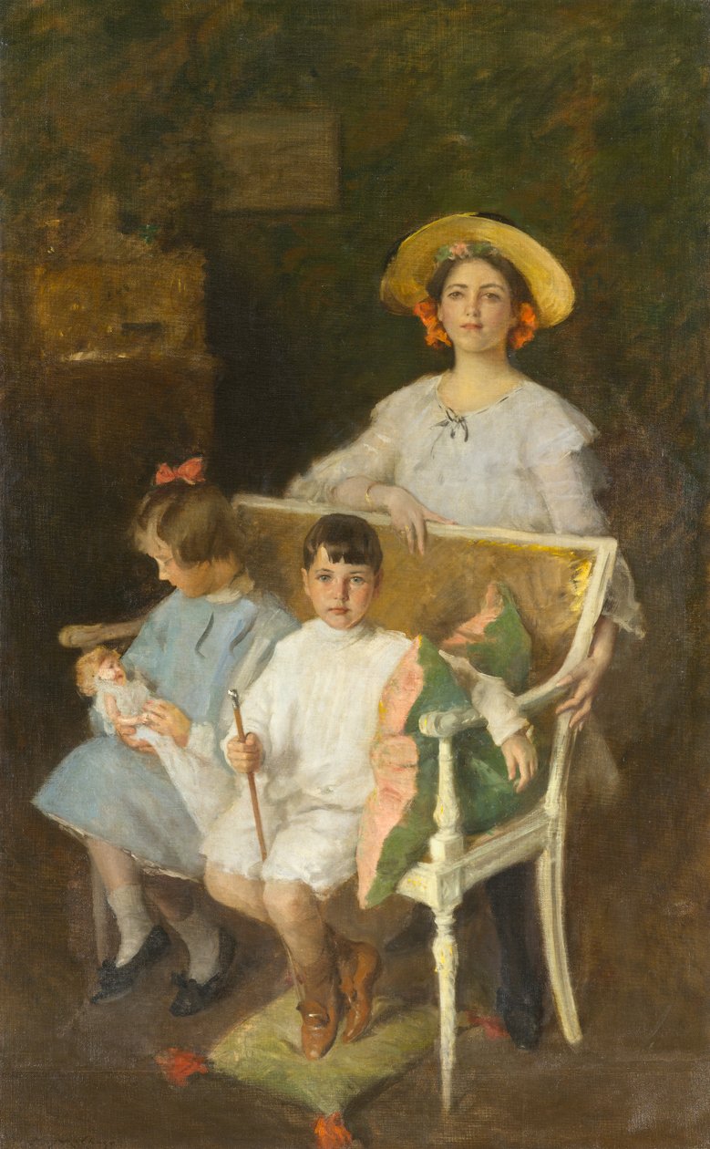 Grupa Portretowa (Dorothy, Helen i Bob), ok. 1904 (olej na płótnie) autorstwa William Merritt Chase