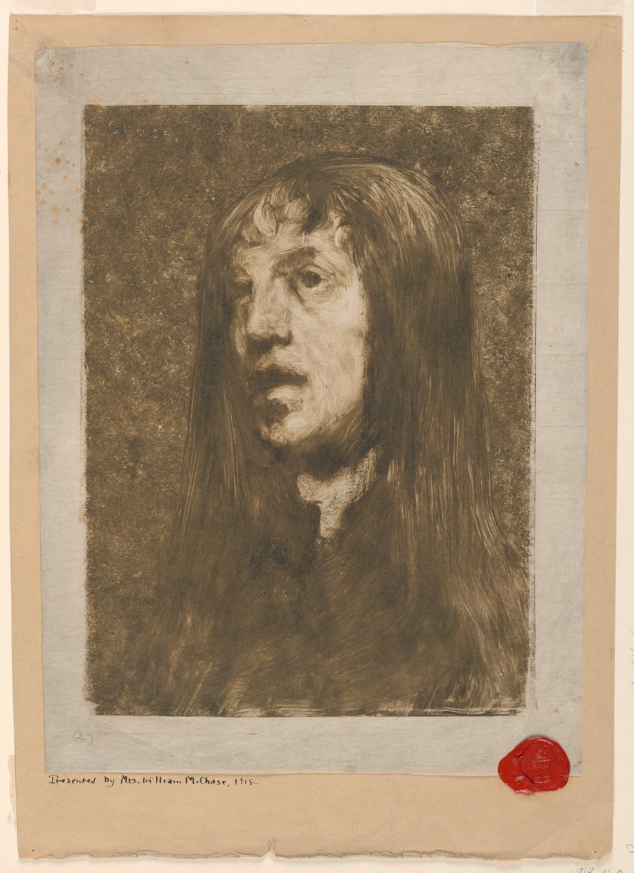 Portret kobiety patrzącej w lewo autorstwa William Merritt Chase