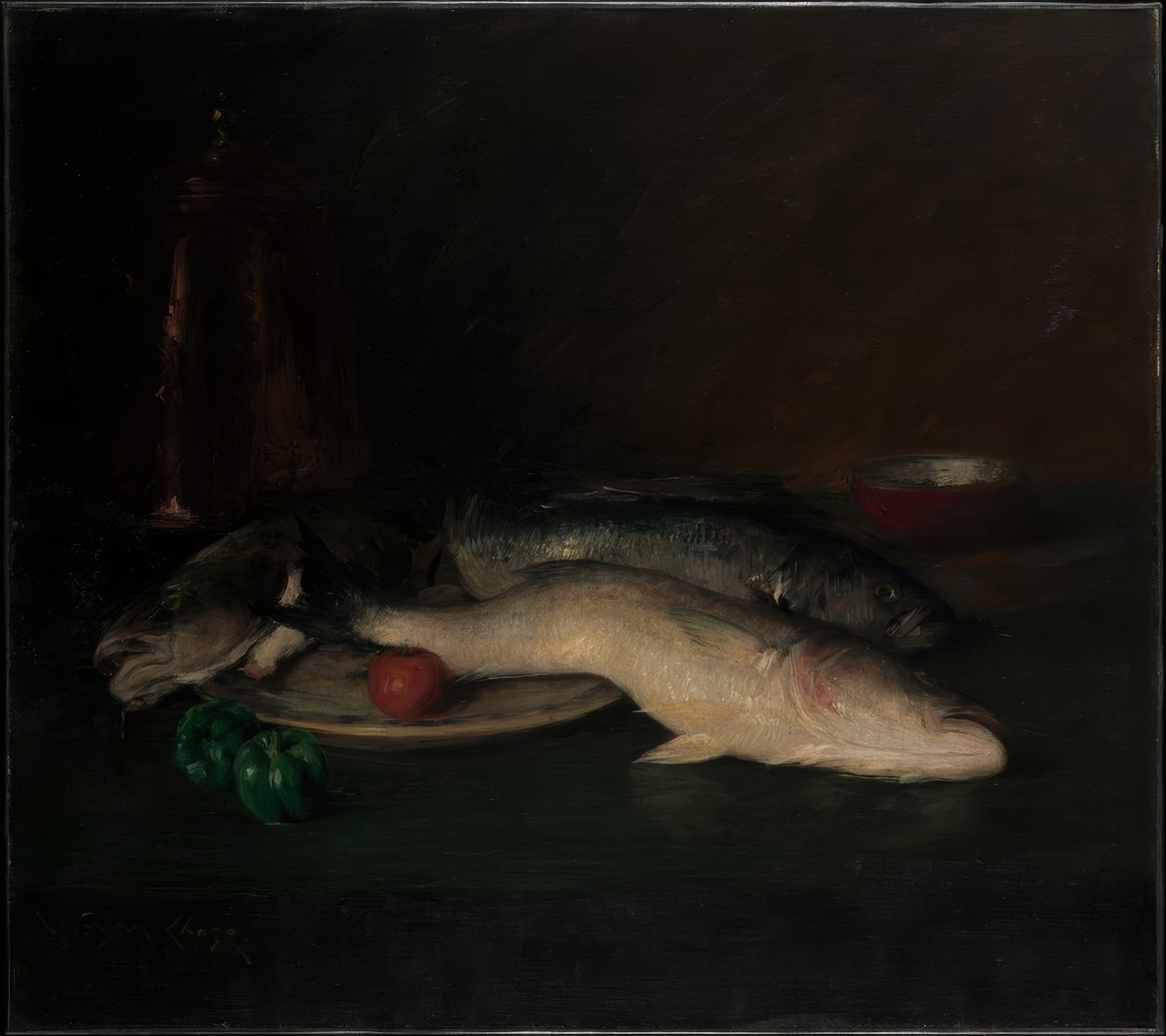 Martwa natura: ryby autorstwa William Merritt Chase