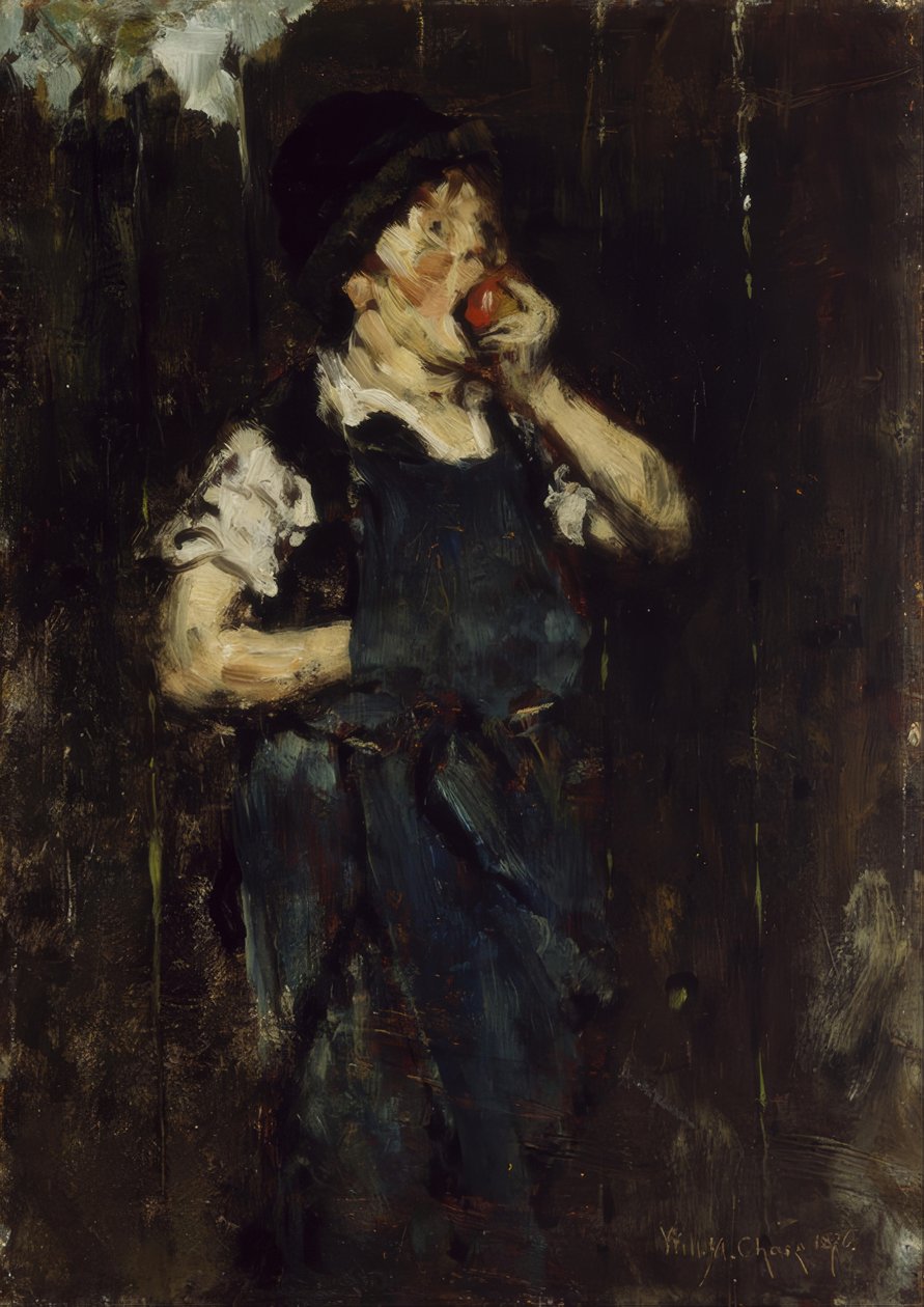 Uczeń (chłopiec z jabłkiem) autorstwa William Merritt Chase