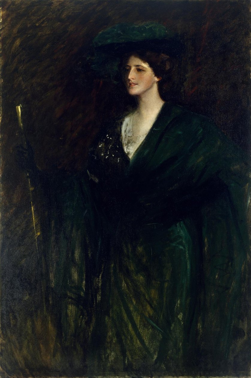 Szmaragdowa dama autorstwa William Merritt Chase