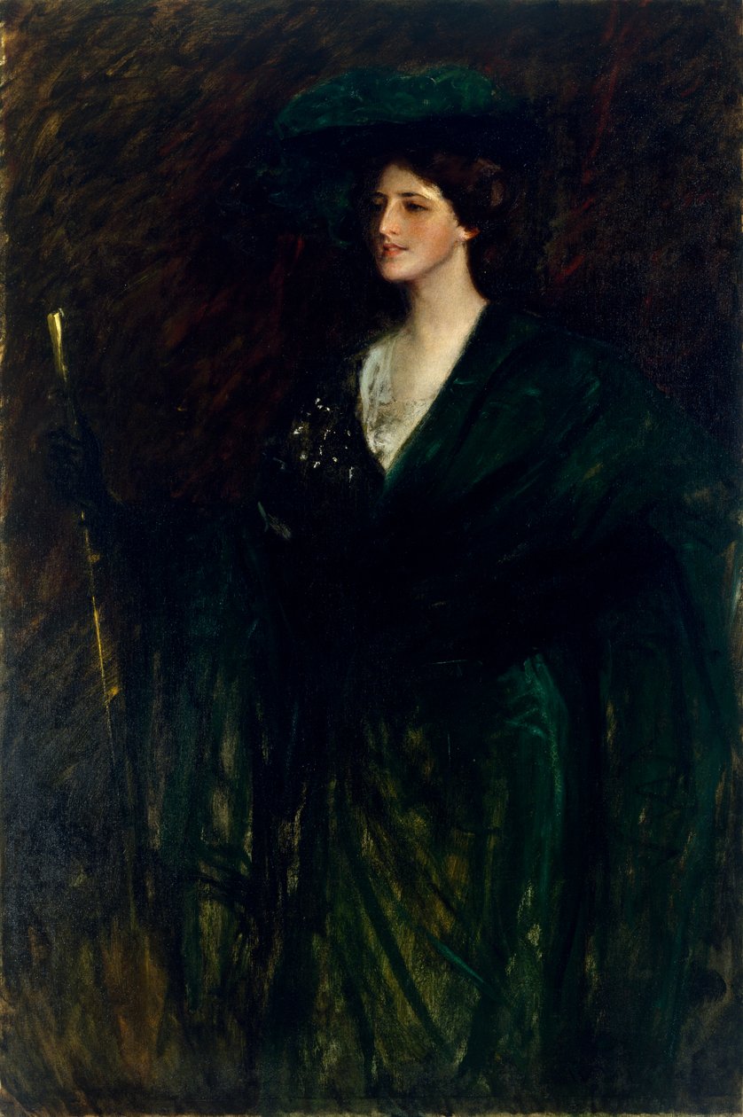 Szmaragdowa Dama, ok. 1896-1900 autorstwa William Merritt Chase