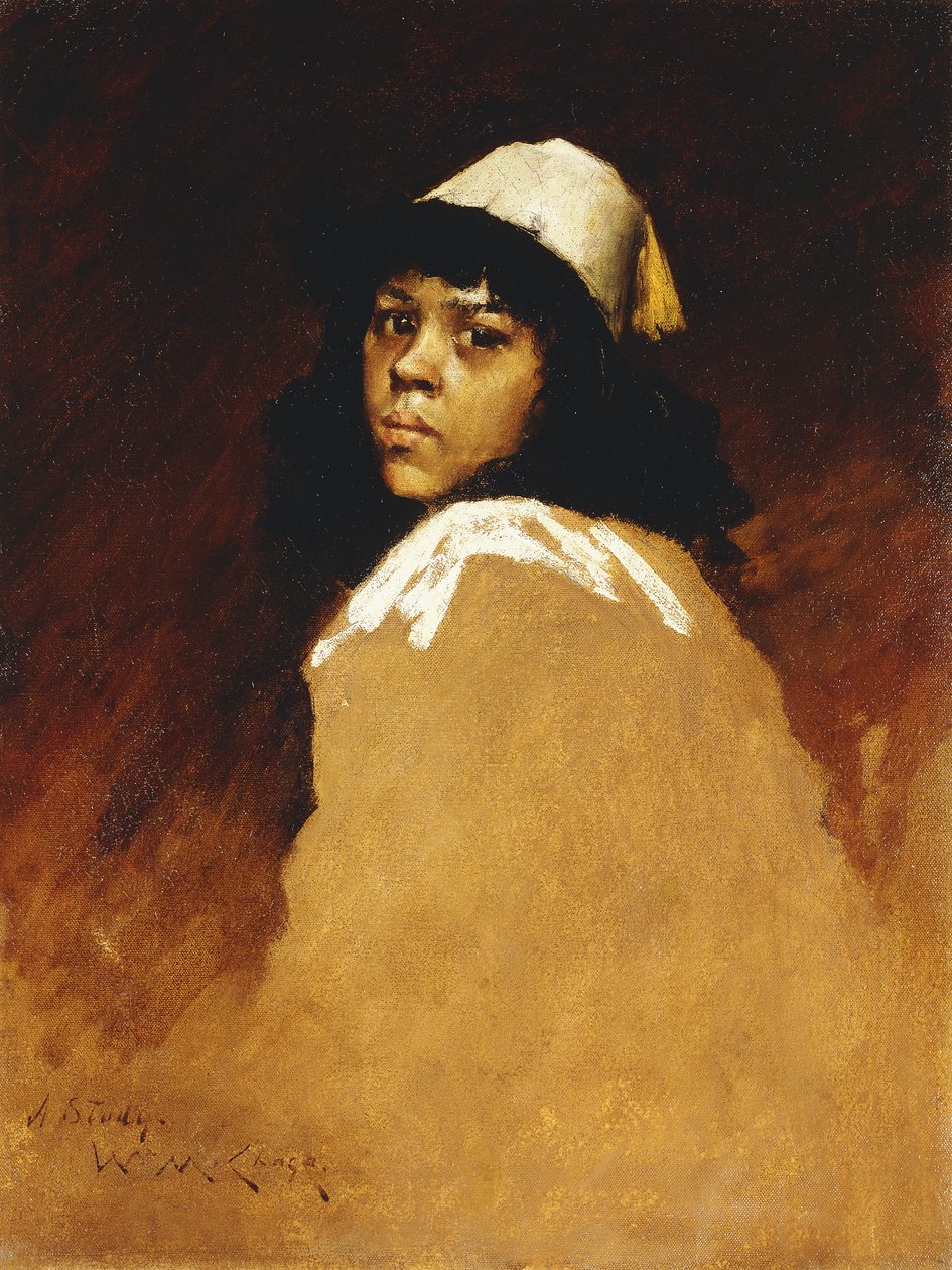 Marokańska dziewczyna, ok. 1886 r. autorstwa William Merritt Chase